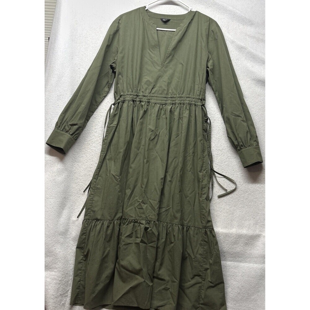 Rails Midi Tiered Dress Womens Size S Maple Olive Smoke Green Cottagecore Boho
